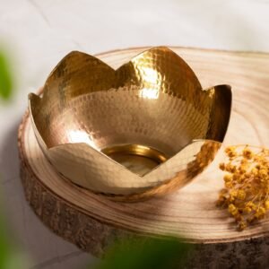 Brass Lotus Tealight Holder