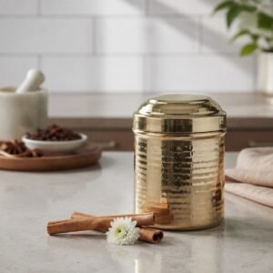 Brass Hammered Dabba